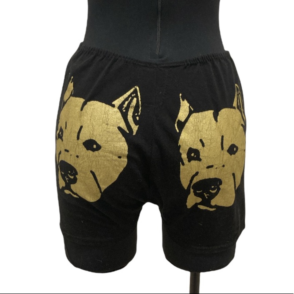 Rockin Bones Pit Bull “Best Friend” Booty Shorts - S/M - NWOT